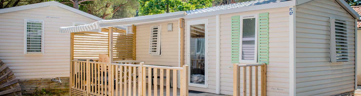 Location mobil-home avec terrasse île de Ré