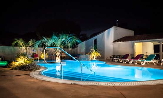 Piscine nocturne île de Ré