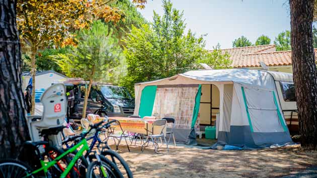 camping pitch with electricity