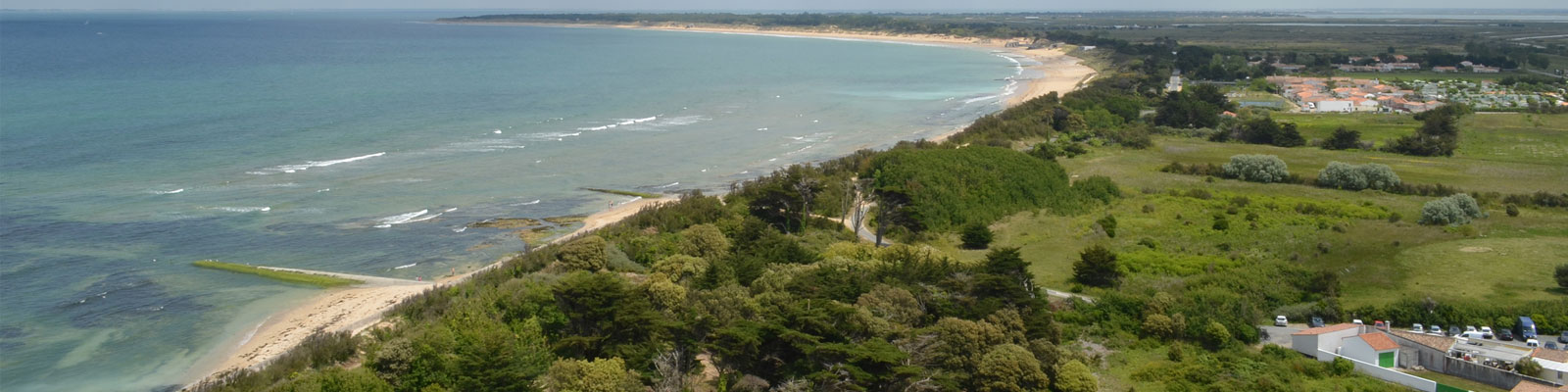 depuis le haut phare baleines camping île Ré